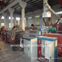 Wood plastic flooring machine